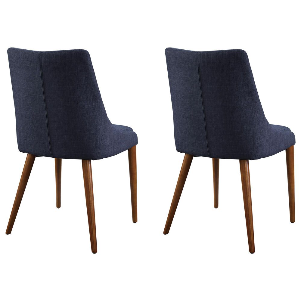Office Star Products Palmer Side Chair with Navy Cushion &#40;Set of 2&#41;, , large