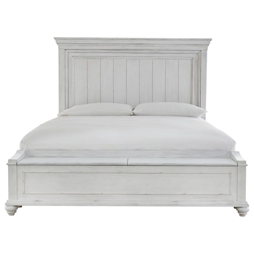 Ashley Kanwyn 5-Piece King Storage Bedroom Set in Whitewash, , large