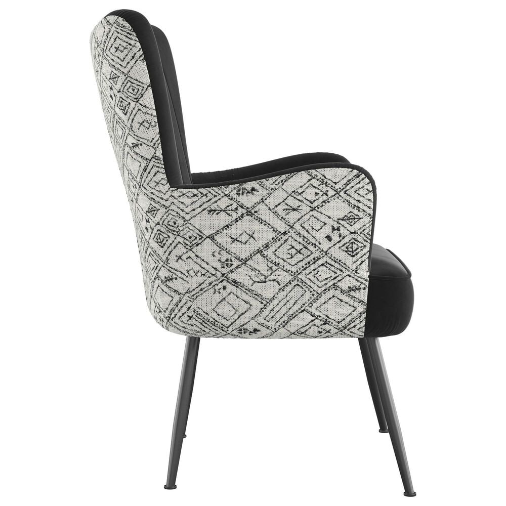 Emerald Home Furnishings Amera Accent Chair in Black and White, , large