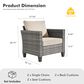 HOMLUX Patio Lounge Chair in Beige (Set of 2), , large
