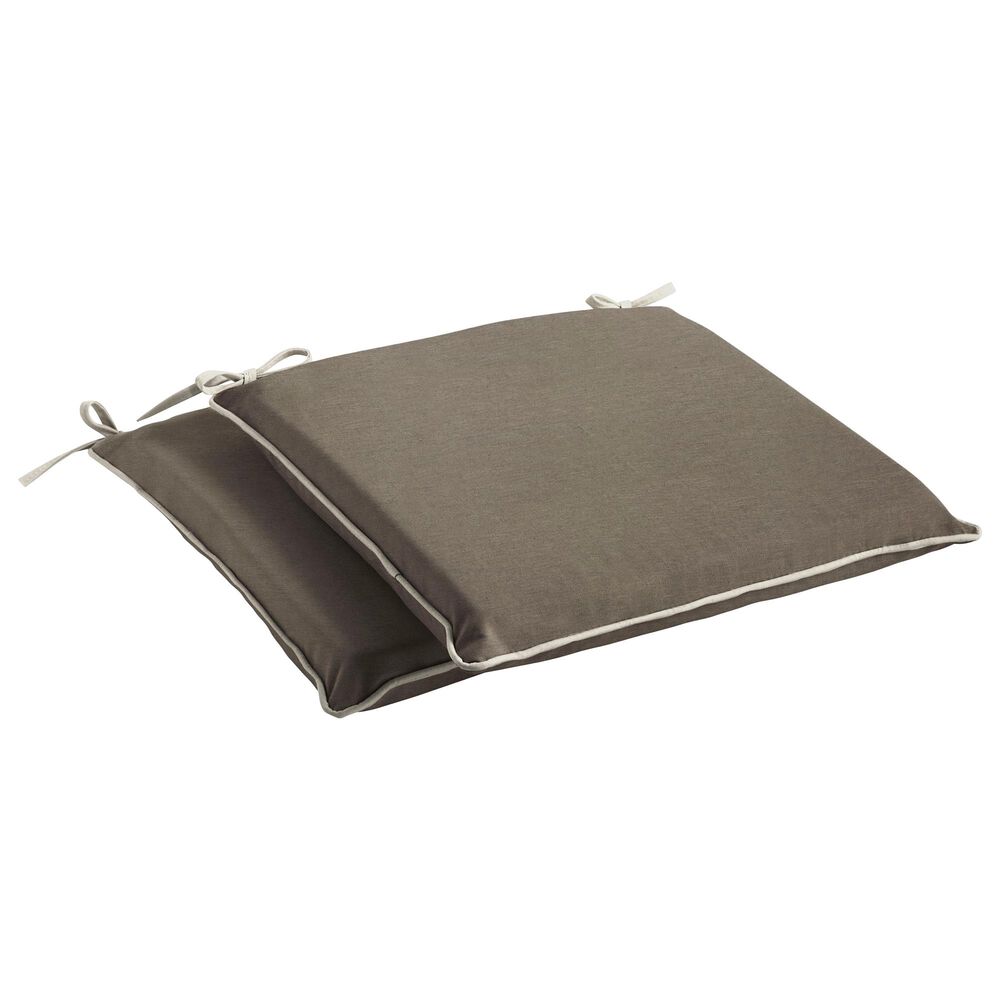 Sorra Home Sunbrella 19" Chair Pad in Canvas Taupe (Set of 2), , large