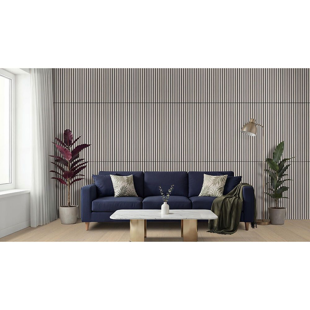 MS International Acoustic Wood Slat Fog 24" x 48" Wall Panels, , large
