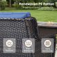 Sunwell Garden Patio Chair with Brown Frame in Navy (Set of 2), , large