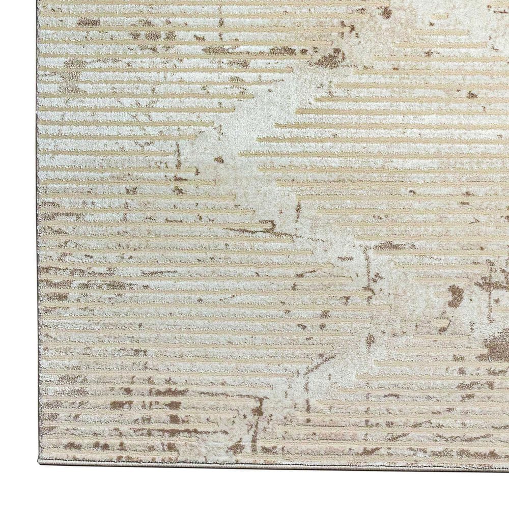 Radici USA Davide Geometric 3&#39;3&quot; x 4&#39;11&quot; Beige Area Rug, , large