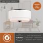 Vaxcel Burnaby 2-Light Flush Mount in Black, , large