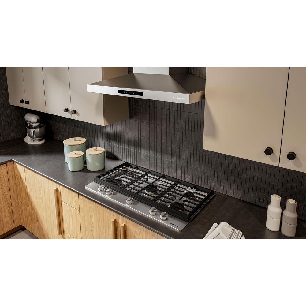 KitchenAid 36" Gas Cooktop with 5 Versatile Burners in Stainless Steel, , large