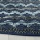 Safavieh Montauk 6" Round Turquoise, Navy Blue and Black Area Rug, , large
