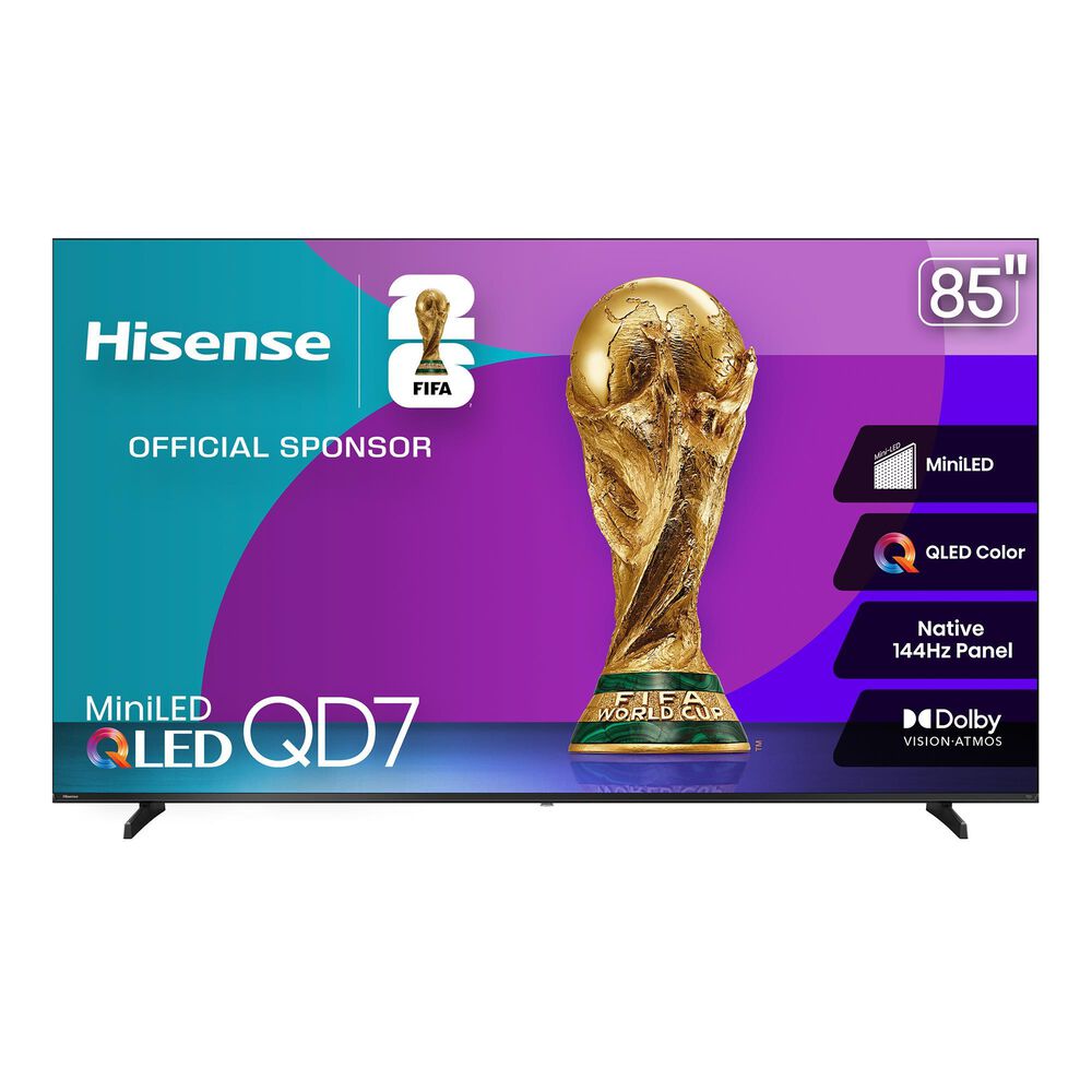 Hisense 85&quot; Class QD7 Series QLED 4K in Black - Smart Fire TV, , large