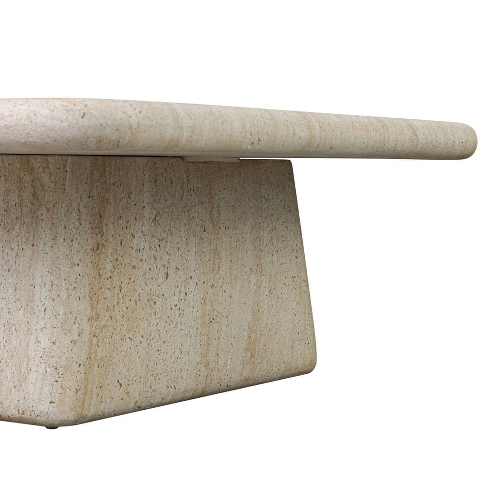 Four Hands Cava Outdoor Coffee Table in Textured Sand Concrete, , large