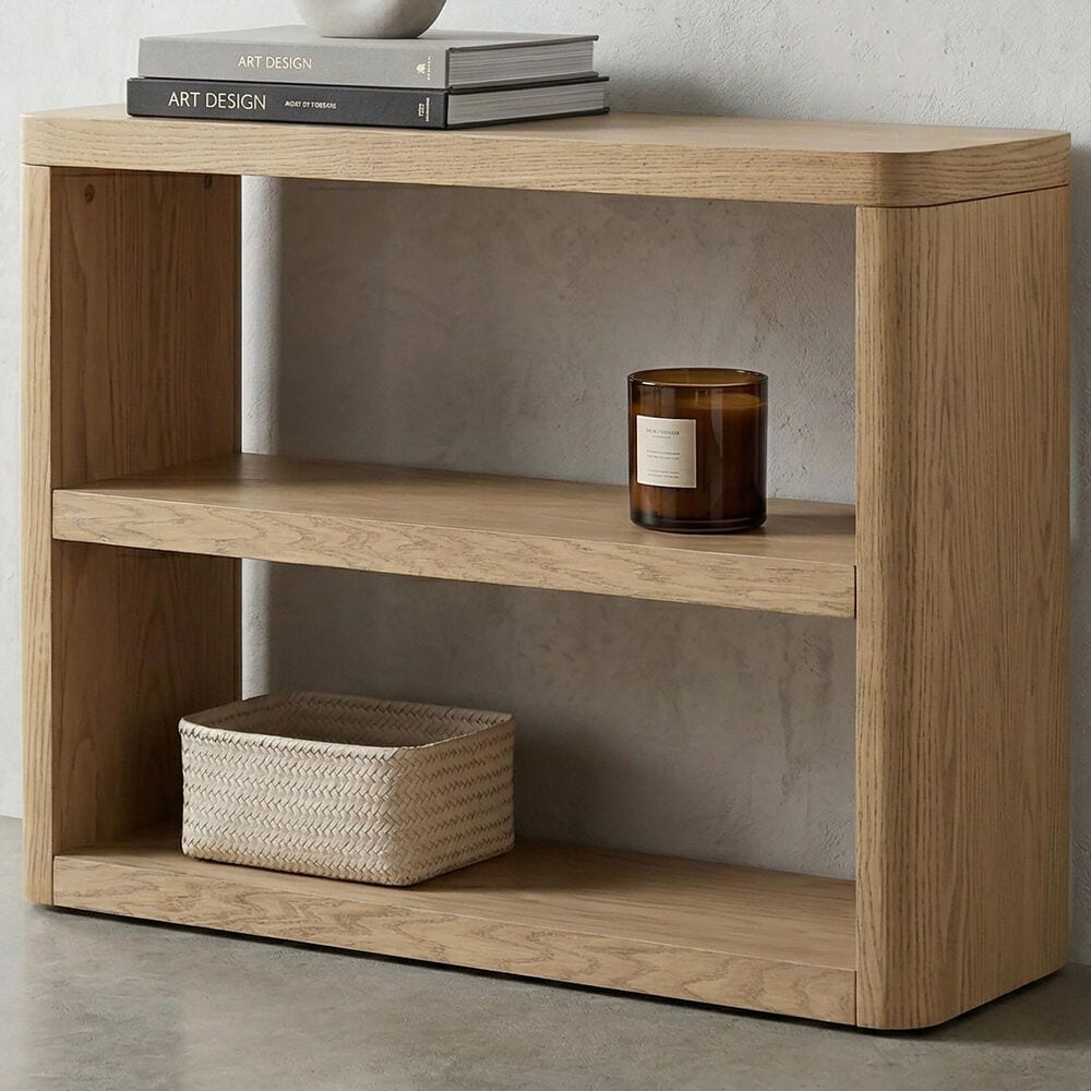 Linon Home Decor Noah Console Table in Natural, , large