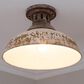 Golden Lighting Kinsley Semi-Flush in Aged Galvanized and White, , large