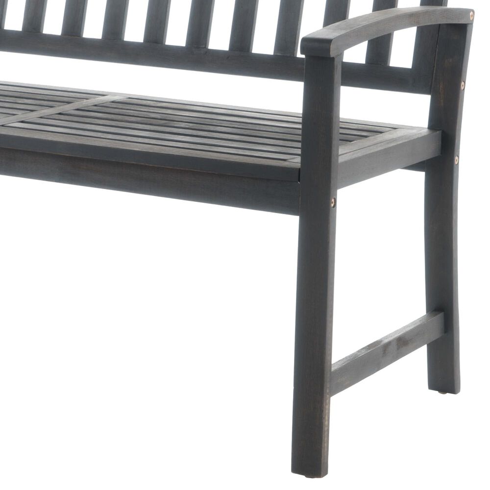 Hearth and Haven Loja Patio Bench in Dark Grey, , large