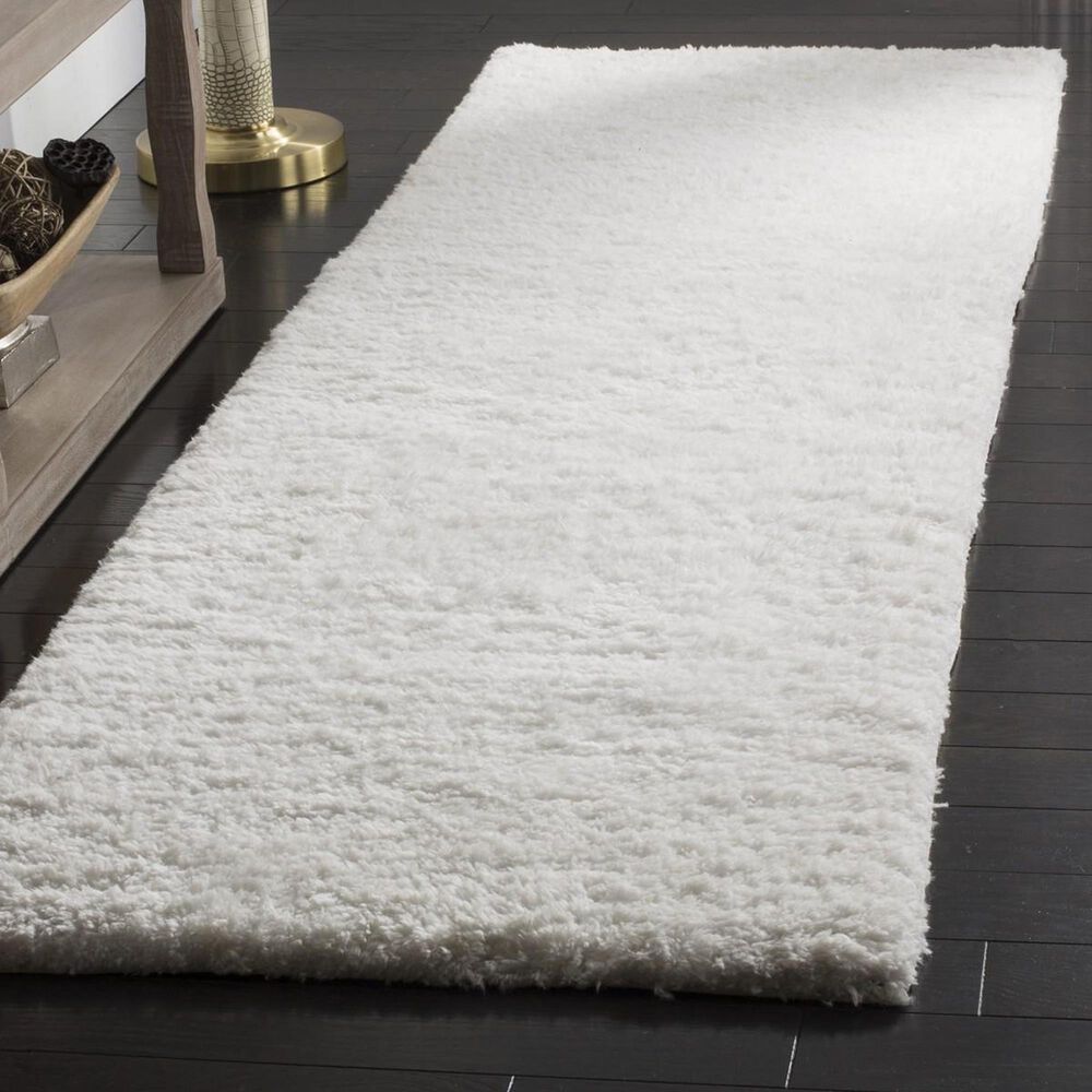 Safavieh Sheep Shag SSG120B 2&#39;3&quot; x 6&#39; Ivory Runner, , large