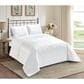 Duke Imports Virah Bella Micromink 3-Piece Full/Queen Quilt Set in Diamond Knit White, , large