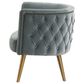 Uttermost Haider Accent Chair in Slate Blue Velvet, , large