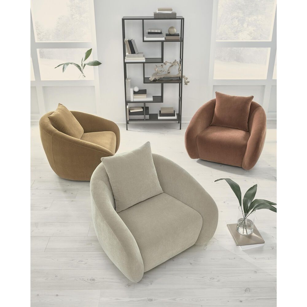 Ashley Yahya Swivel Accent Chair in Pebble, , large