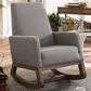 Baxton Studio Yashiya Rocking Chair in Grey, , large