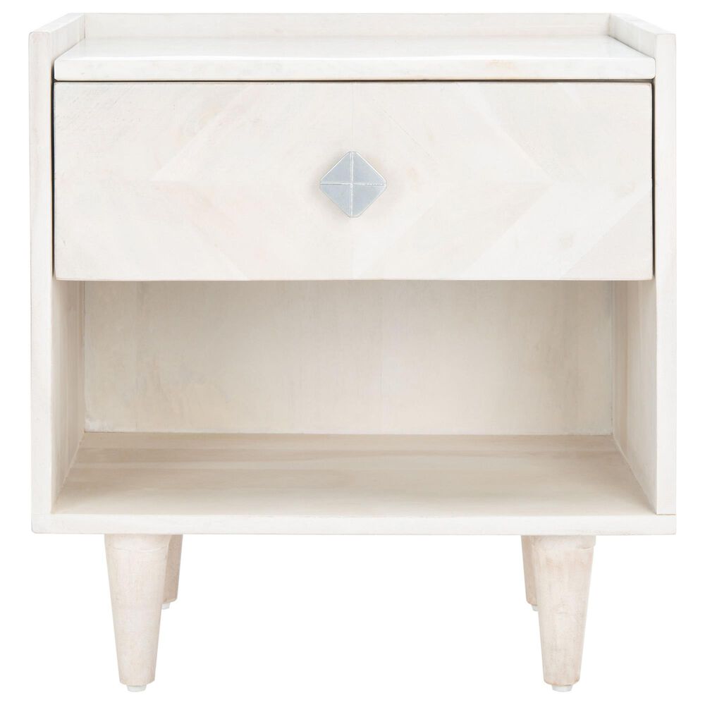 Safavieh Bora Nightstand in White Wash, , large