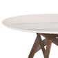 Blue River Venus and Rowan 5-Piece Dining Set with Gray Cushion in Walnut and White, , large