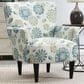 Emerald Home Furnishings Flower Power Accent Chair in Cascade Teal, , large