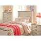Ashley Willowton Twin Panel Bed in Whitewash, , large
