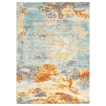 Surya Bodrum 8"10" x 12" Orange, Gray and Aqua Area Rug, , large
