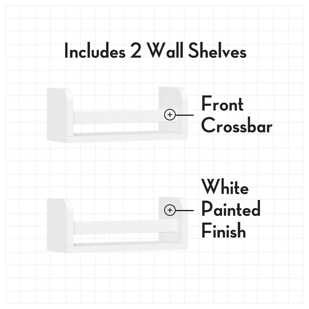 RiverRidge Home Buckins Kids Desk with Ladder Shelf Storage in White, , large