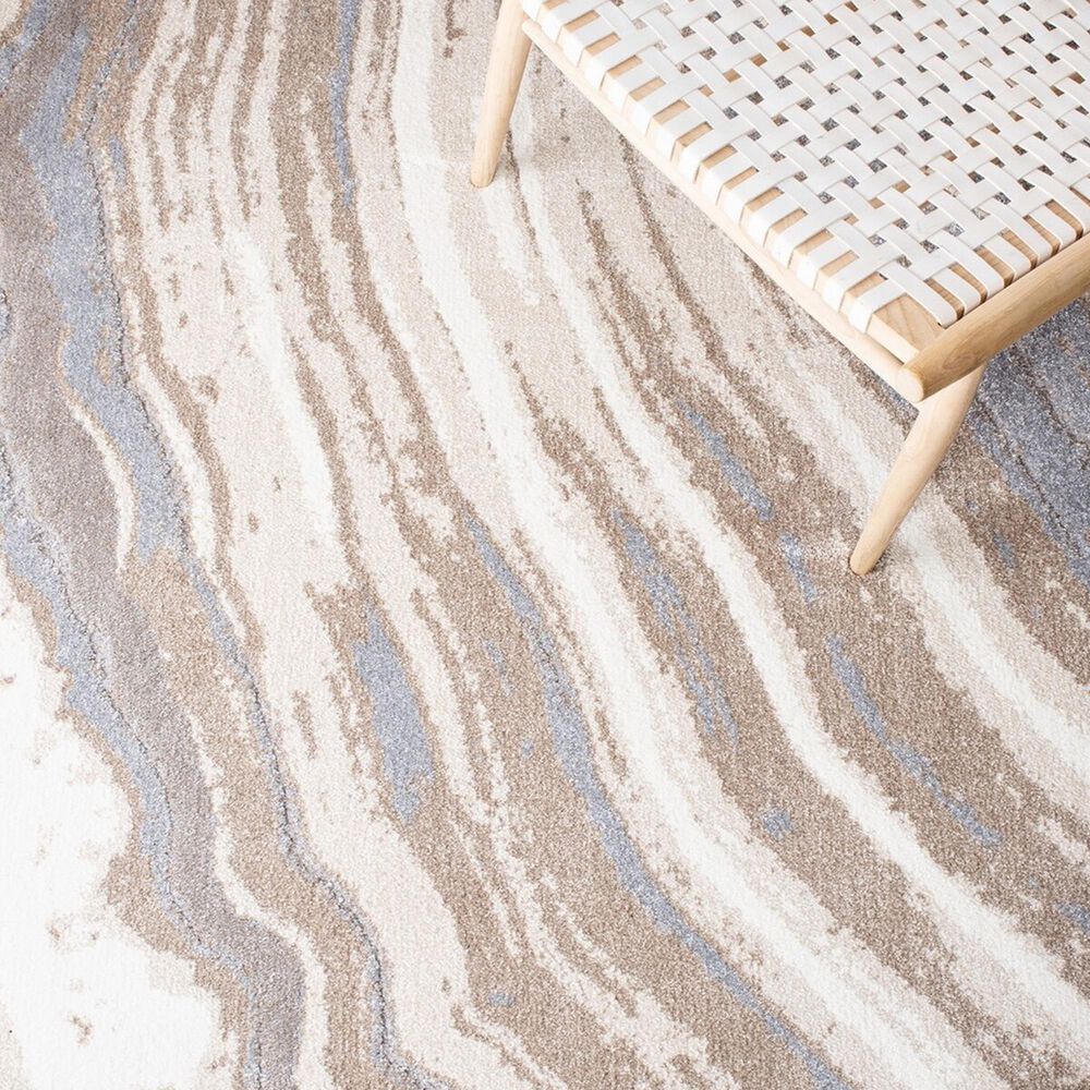 Safavieh Cyrus Shag CYR126A 4&#39;5&quot; x 6&#39;5&quot; Ivory and Grey Area Rug, , large