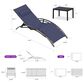 HOMLUX 3-Piece Oversized Patio Chaise Lounge Set in Navy Blue, , large
