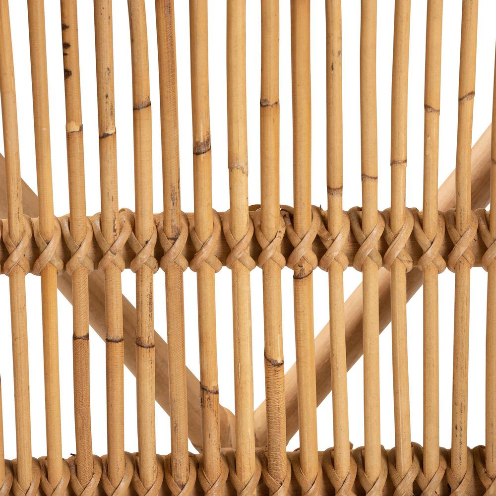 Baxton Studio Kagama Arm Chair in Natural Brown, , large