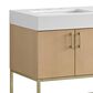 37B Mauri 60" Double Bathroom Vanity with Metal Base in Warm Oak with High-Profile 4" White Composite Stone Top, , large