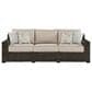 Ashley Coastline Bay Stationary Patio Sofa in Brown, , large