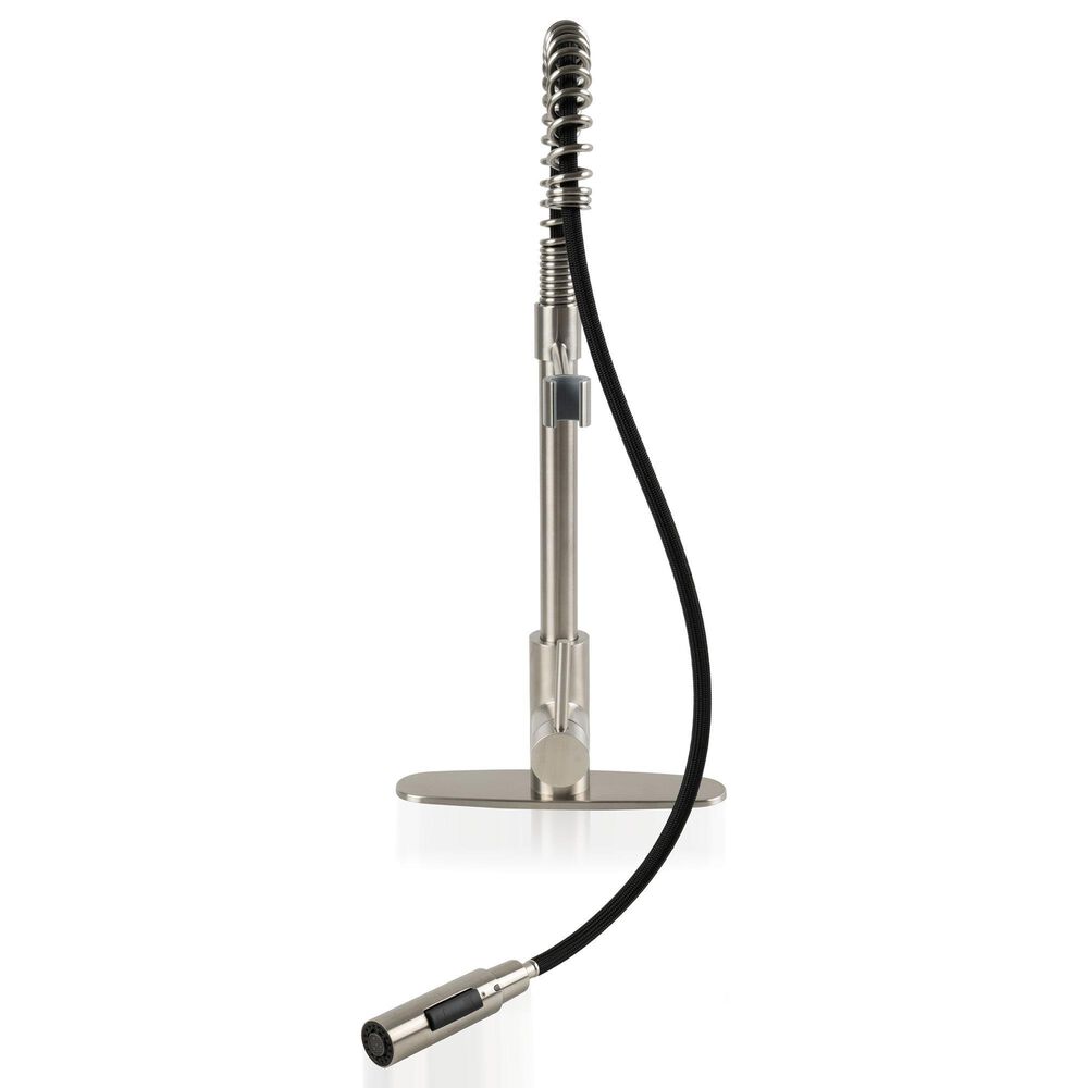 MS International AcquaLuxe Pull-Out Sprayer Kitchen Sink Faucet in Nickel Brushed, , large