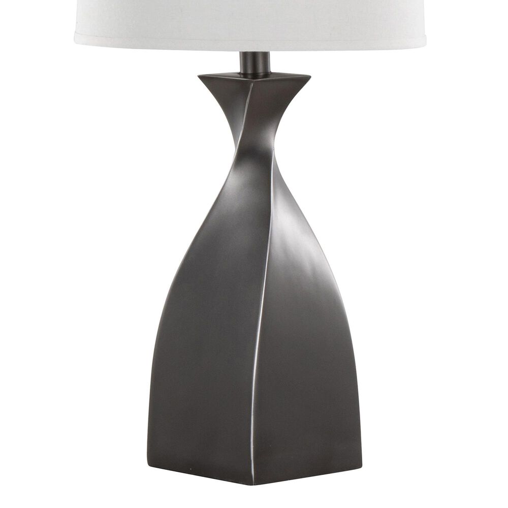 LumiSource Curvo Polyresin Table Lamp in Rubbed Grey Slate (Set of 2), , large