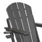 Hearth and Haven 34" Outdoor Folding Adirondack Chair with Cup Holder in Gray, , large