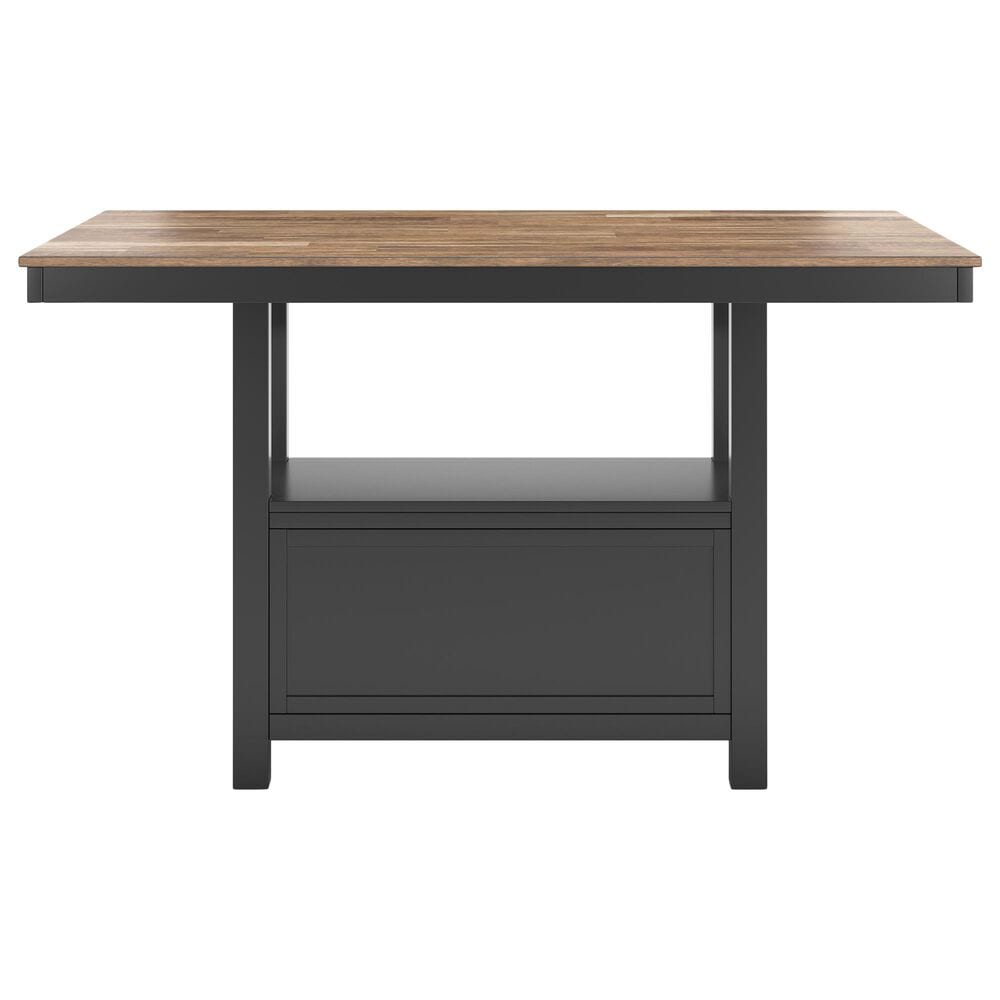 Ashley Wildenauer Counter Height Dining Table in Brown and Satin Black - Table Only, , large