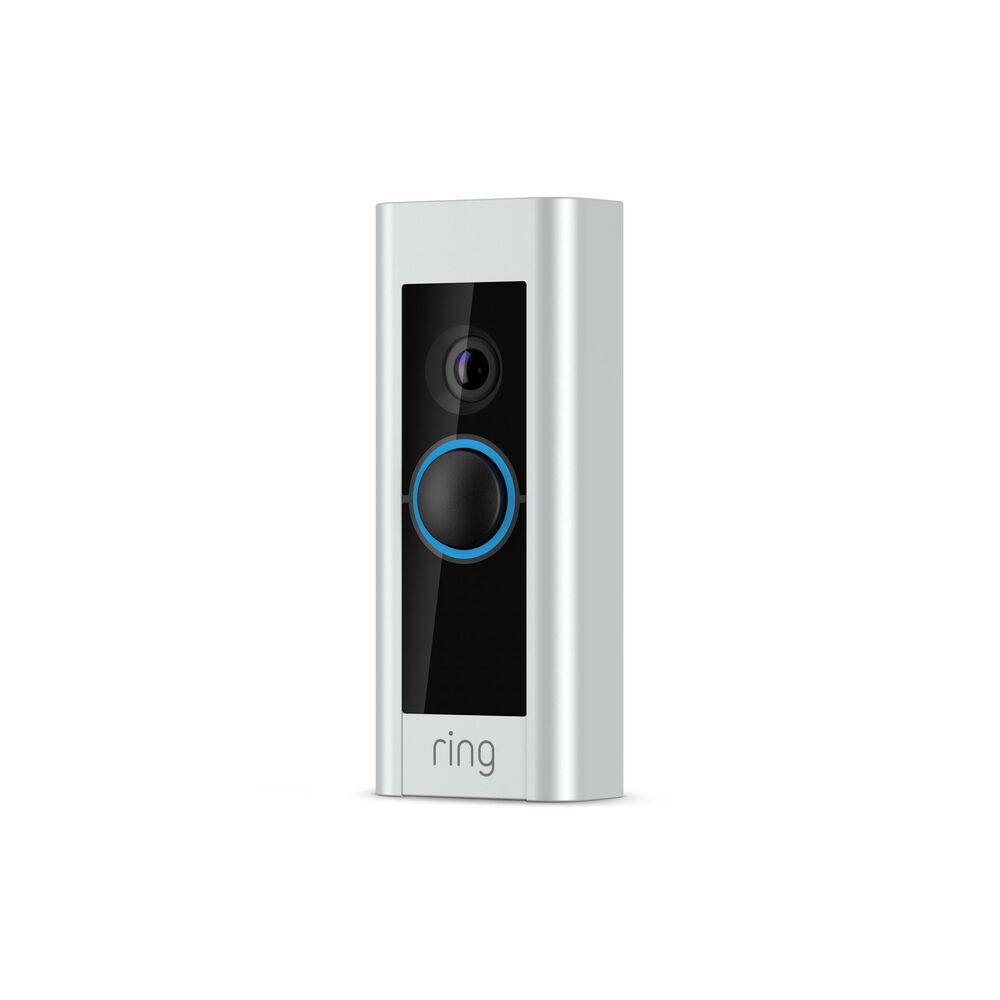 Ring Video Doorbell Pro Smart WiFi in Satin Nickel Nebraska Furniture Mart