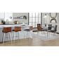 Lumisource Mason Swivel Counter Stool with Black Cushion in Stainless Steel and Walnut (Set of 2), , large