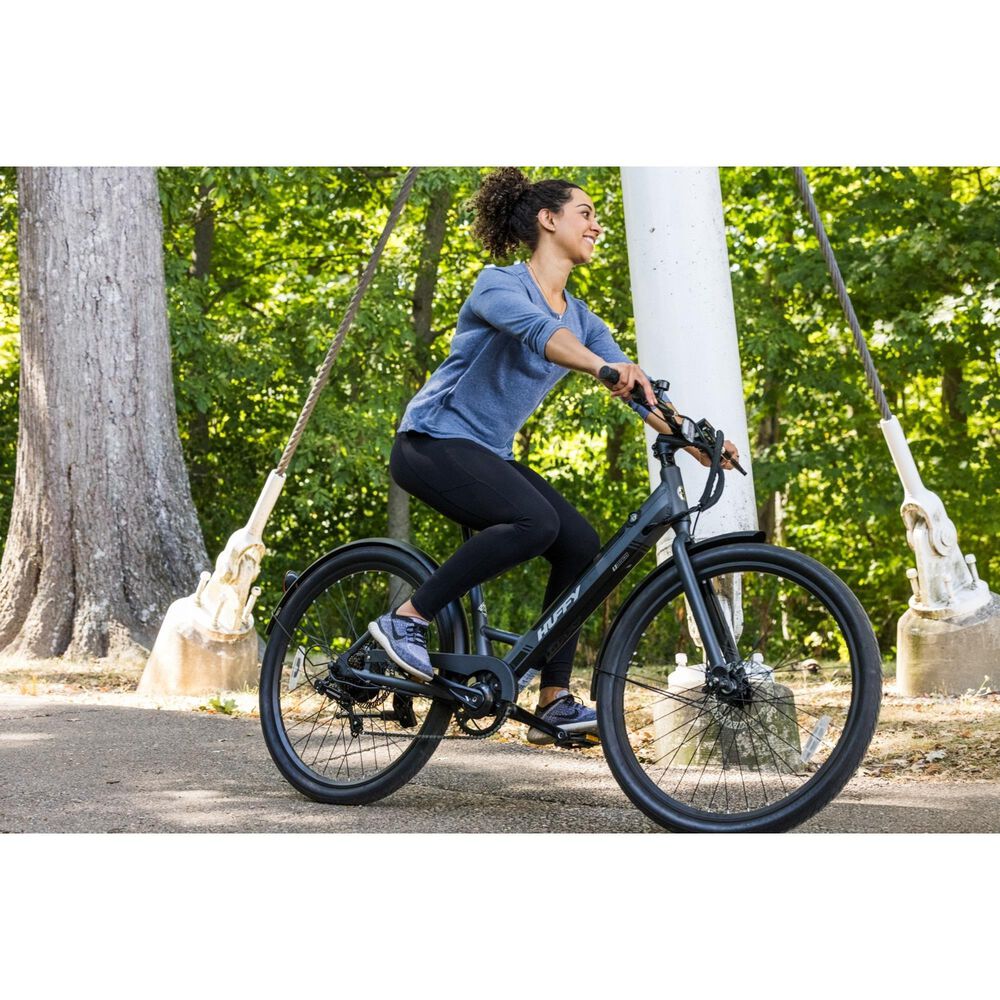 Huffy Vienna 27.5&quot; Step-Through E-Bike with 350W Motor in Charcoal, , large