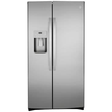 GE Appliances 21.8 Cu. Ft. Counter Depth Side by Side Refrigerator in Stainless Steel, , large