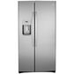 GE Appliances 21.8 Cu. Ft. Counter Depth Side by Side Refrigerator in Stainless Steel, , large