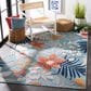Safavieh Cabana CBN454J 9" x 12" Aqua and Rust Indoor/Outdoor Area Performance Rug, , large