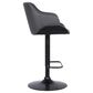 Blue River Toby Adjustable Height Bar Stool in Grey Faux Leather and Black, , large