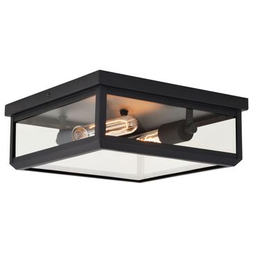 Vaxcel Kinzie 2-Light Outdoor Flush Mount in Textured Black, , large