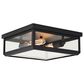 Vaxcel Kinzie 2-Light Outdoor Flush Mount in Textured Black, , large