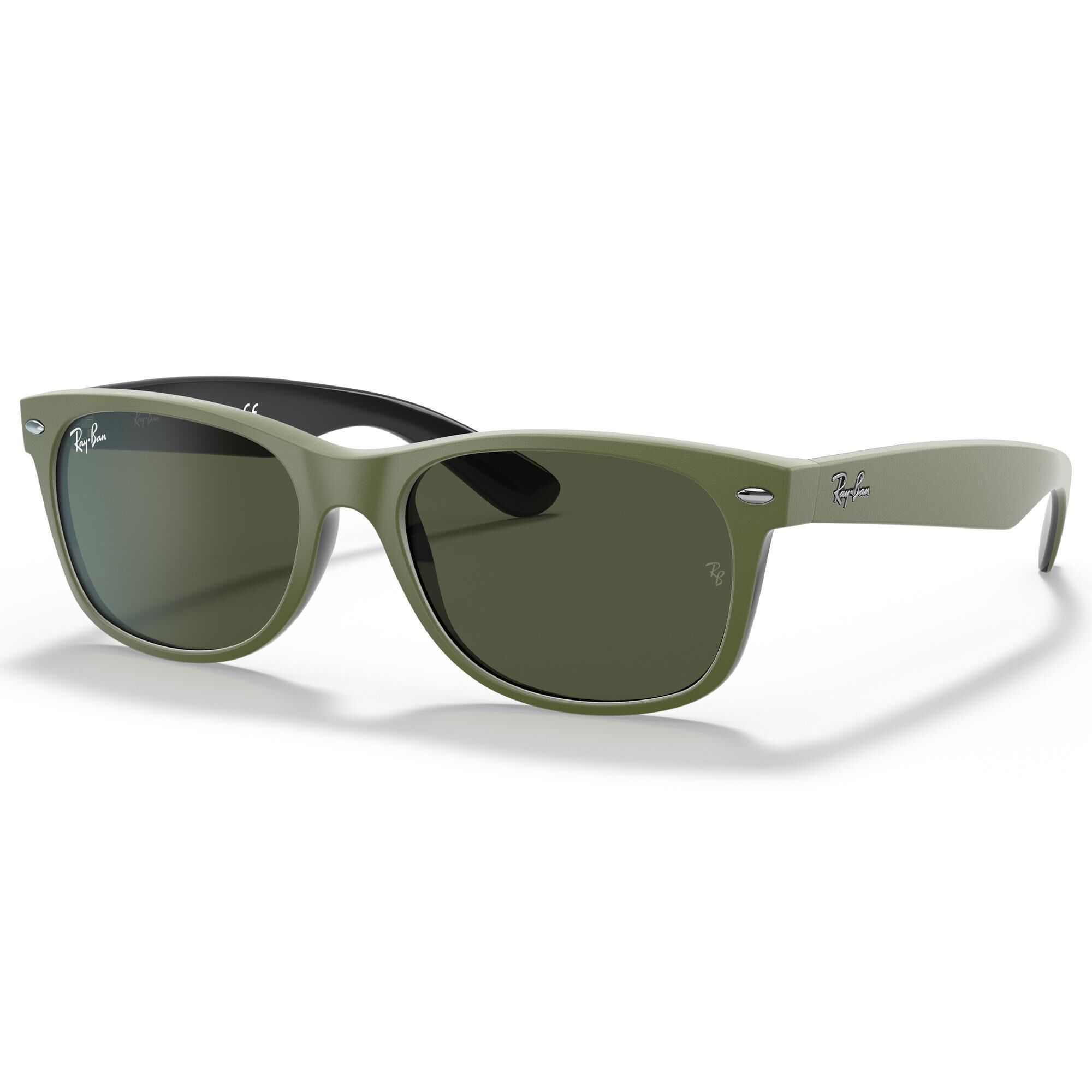 Ray Ban New Wayfarer Color Mix Sunglass with Green Lenses in