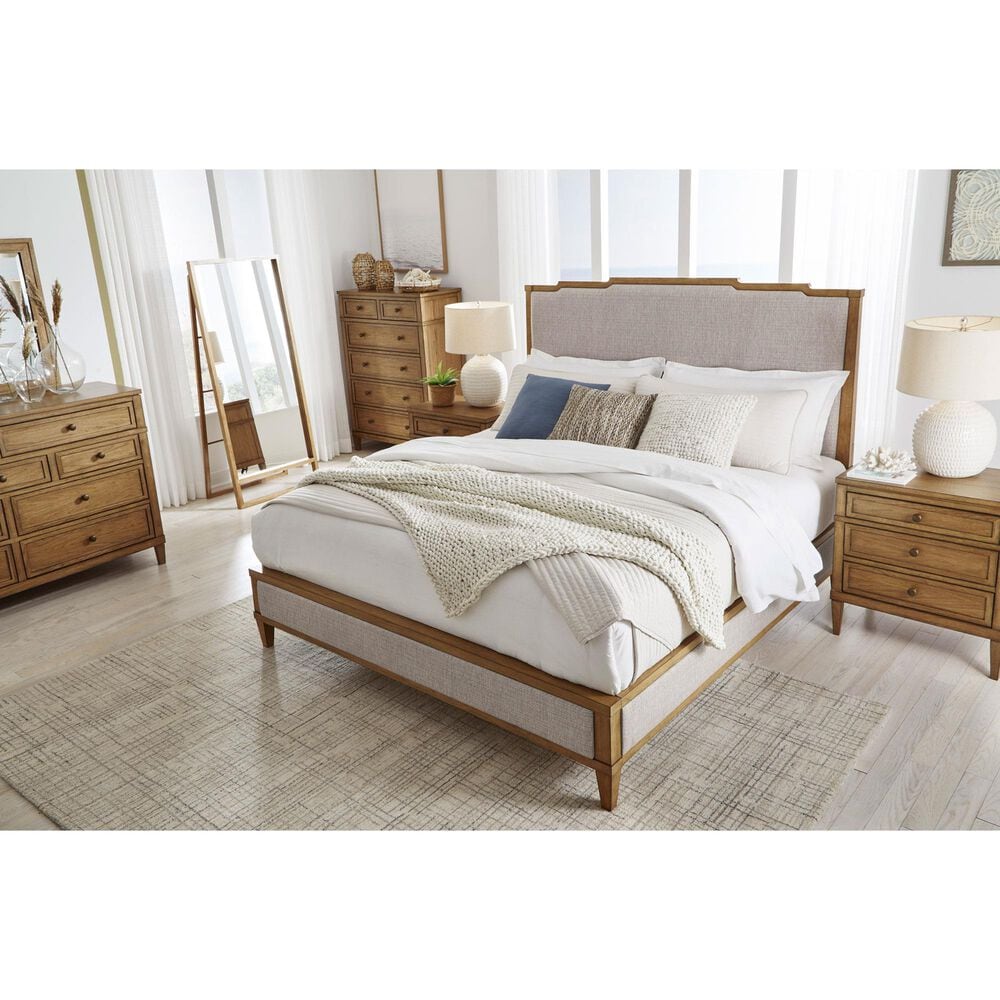 Ashley Sharlance 4-Piece King Panel Bedroom Set in Light Brown, , large