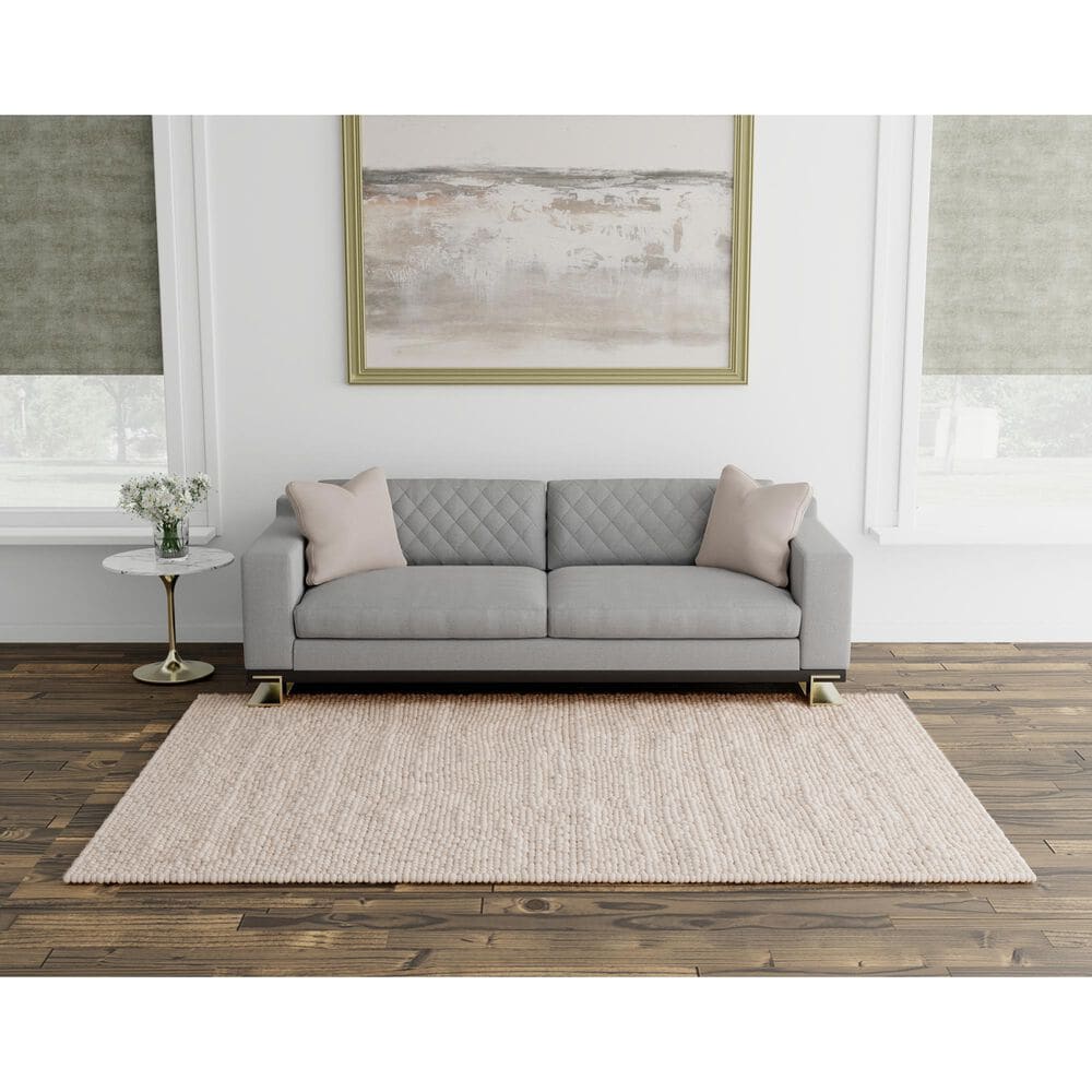 Kas Oriental Rugs Pave Cornerstone 9&#39; x 13&#39; Ivory Area Rug, , large