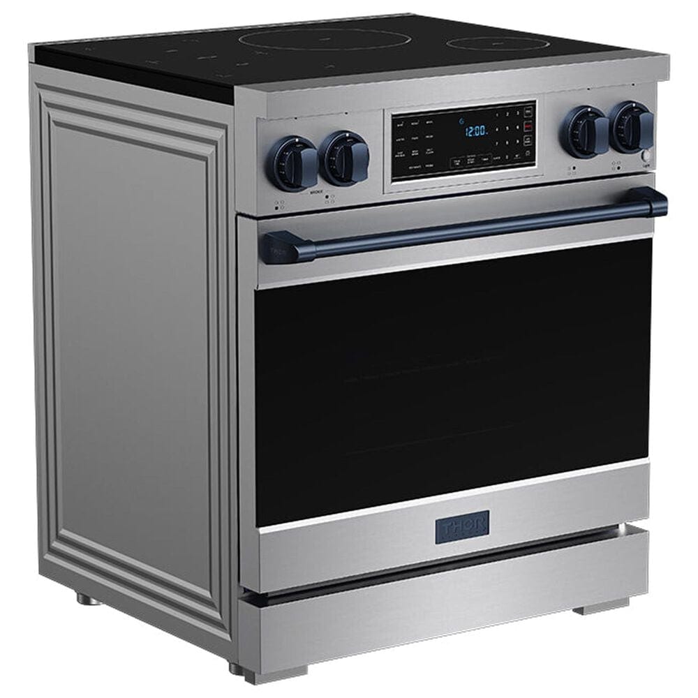 Thor Kitchen Gordon Ramsay 4.8 Cu. Ft. Professional Induction Range with Blue Handle Kit in Stainless Steel, , large