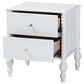 Baxton Studio Callison 2-Drawer Nightstand in White, , large